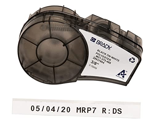 Brady M21375488 Tape for Lab Pal, Polyester, 9.5 mm, White von Brady