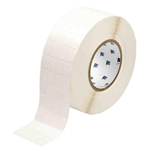 Brady THT-68-499-10 Nylon-Druckertuch, 1,27 cm breit x 1,9 cm hoch, matt, 10000 Stück pro Rolle, Weiß von Brady