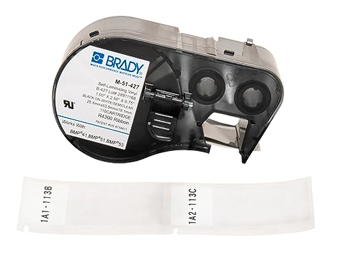 PermaSleeve Wiremarking Sleeve für Etikettendrucker, 25,40mm x 63,50mm, Schwarz auf Weiß/Klar, 110 Stück PermaSleeve Wiremarking Sleeve für Etikettendrucker, 25,40mm x 63,50mm, Schwarz auf Weiß/Klar, 110 Stück von Brady