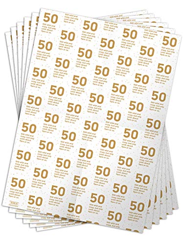 Brainbox Candy - 6 Bögen lustiges Geschenkpapier zum 50. Geburtstag – freche fünfzig Geschenkpapier für Sie und Ihn, Männer, Frauen, 50. Geburtstag – gefaltet, hochwertige Verpackung Brainbox Candy - 6 Bögen lustiges Geschenkpapier zum 50. Geburtstag – freche fünfzig Geschenkpapier für Sie und Ihn, Männer, Frauen, 50. Geburtstag – gefaltet, hochwertige Verpackung von Brainbox Candy