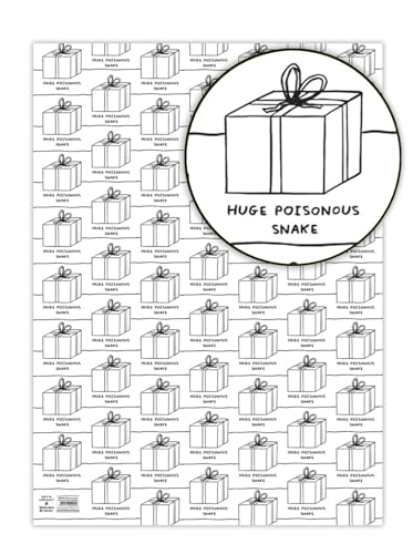 Offizielles David Shrigley – 2 Bögen lustiges Geschenkpapier mit der Aufschrift "Poisonous Snake" – Geschenkpapier für Sie und Ihn, Herren, Damen – gefaltet, hochwertige Verpackung – verkauft von Offizielles David Shrigley – 2 Bögen lustiges Geschenkpapier mit der Aufschrift "Poisonous Snake" – Geschenkpapier für Sie und Ihn, Herren, Damen – gefaltet, hochwertige Verpackung – verkauft von von Brainbox Candy