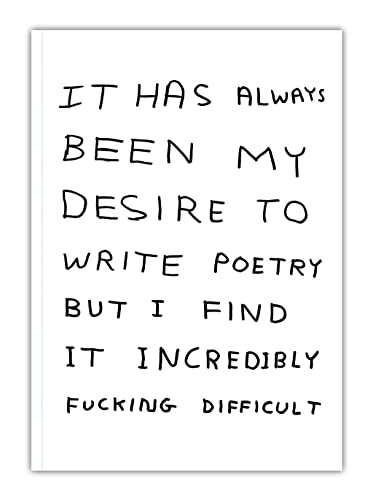 David Shrigley Notizbuch mit englischsprachiger Aufschrift"Write Poetry", A5, liniert von Brainbox Candy