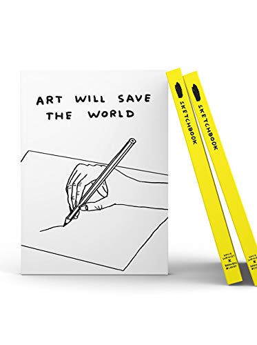 Offizielles David Shrigley | Skizzenbuch, "Art Will Save The World" | Lustig Humous | Zeichenkunst | Verkauft von Brainbox Candy von Brainbox Candy