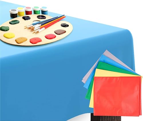Bramble - 10 Tischdecken zum Basteln & Malen, Kinderspielmatte 150x150cm - Kunststofftuch wasserdicht, leicht zu reinigen, Schmutzfangdecke von Bramble