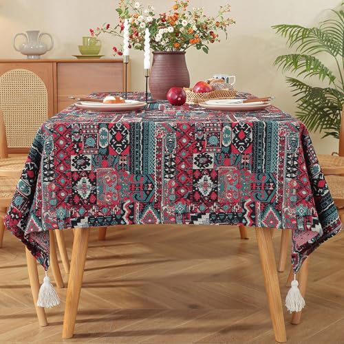 Bohemian Tischdecke Vintage Landhausstil Ölgemälde Muster Rechteckige Tischdecke Esszimmer Picknick Party Dekorationen Bohemian Tischdecke Vintage Landhausstil Ölgemälde Muster Rechteckige Tischdecke Esszimmer Picknick Party Dekorationen von Brand-dashcos