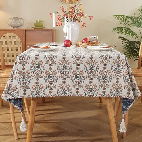 Bohemian Tischdecke Vintage Landhausstil Ölgemälde Muster Rechteckige Tischdecke Esszimmer Picknick Party Dekorationen von Brand-dashcos