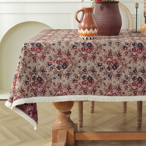 Bohemian Tischdecke Vintage Landhausstil Ölgemälde Muster Rechteckige Tischdecke Esszimmer Picknick Party Dekorationen von Brand-dashcos