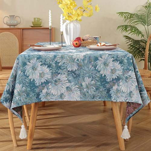 Bohemian Tischdecke Vintage Landhausstil Ölgemälde Muster Rechteckige Tischdecke Esszimmer Picknick Party Dekorationen von Brand-dashcos