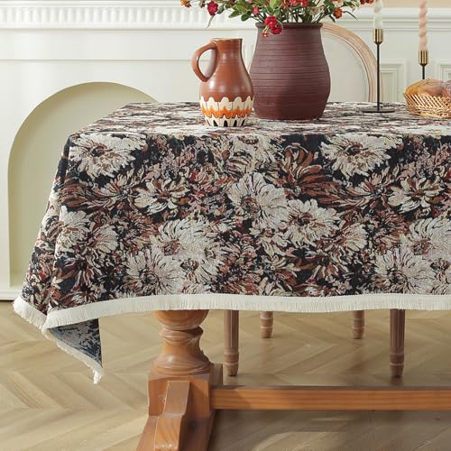 Bohemian Tischdecke Vintage Landhausstil Ölgemälde Muster Rechteckige Tischdecke Esszimmer Picknick Party Dekorationen von Brand-dashcos