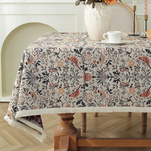 Bohemian Tischdecke Vintage Landhausstil Ölgemälde Muster Rechteckige Tischdecke Esszimmer Picknick Party Dekorationen von Brand-dashcos