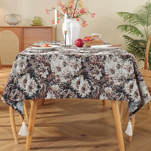 Bohemian Tischdecke Vintage Landhausstil Ölgemälde Muster Rechteckige Tischdecke Esszimmer Picknick Party Dekorationen von Brand-dashcos