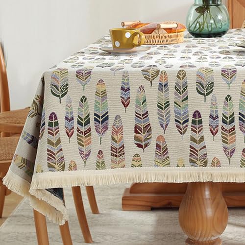 Retro-Bohemian-Tischdecke mit geometrischem Blumenmuster, rechteckige Tischdecke, Tischdekoration für Partys, Tischüberzug von Brand-dashcos
