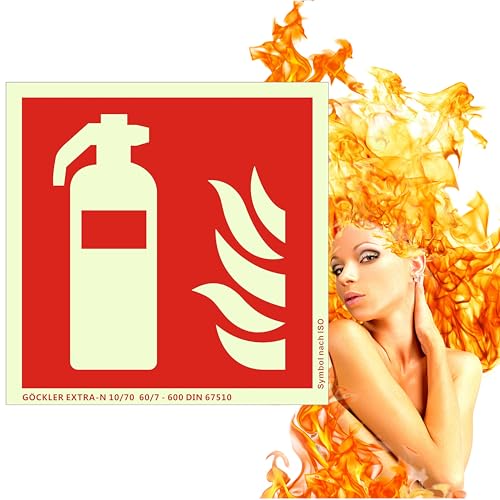 Brandengel® Hochwertiges Schild Feuerlöscher PVC nachleuchtend selbstklebende Schaumschicht 200 x 200 mm Symbol-Schild F001, Kunststoffplatte DIN EN ISO 7010 DIN 67510 ASR A1.3 Brandengel® Hochwertiges Schild Feuerlöscher PVC nachleuchtend selbstklebende Schaumschicht 200 x 200 mm Symbol-Schild F001, Kunststoffplatte DIN EN ISO 7010 DIN 67510 ASR A1.3 von Brandengel