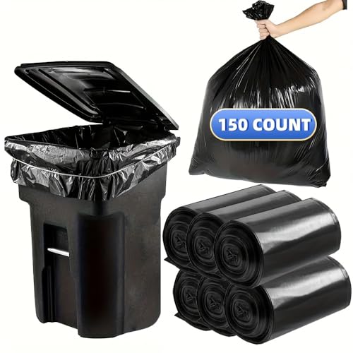 Müllbeutel, 246 l, schwarz, 50 Beutel mit Kordelzug, verdickt, dehnbar, Haushalt, Küche, Restaurant, Küche, Büro, umweltfreundliche Müllsäcke Müllbeutel, 246 l, schwarz, 50 Beutel mit Kordelzug, verdickt, dehnbar, Haushalt, Küche, Restaurant, Küche, Büro, umweltfreundliche Müllsäcke von Brandon-super