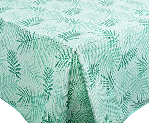 Brandsseller Gartentischdecke Palmblätter Rechteckig 130x160 cm Outdoor Tischdecke Wind und Wetterfest | Garten - Balkon - Camping von Brandsseller