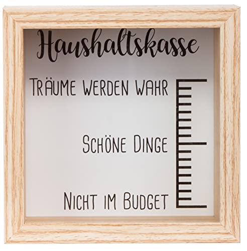 Brandsseller Spardose Bilderrahmen aus Holz mit Glas 14,5x14,5x6,5 cm – Sparrahmen mit Sichtfenster & Einwurfschlitz – Deko-Spardose für Geldgeschenke & besondere Sparziele - Haushaltskasse Brandsseller Spardose Bilderrahmen aus Holz mit Glas 14,5x14,5x6,5 cm – Sparrahmen mit Sichtfenster & Einwurfschlitz – Deko-Spardose für Geldgeschenke & besondere Sparziele - Haushaltskasse von Brandsseller