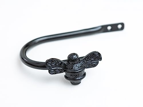 Gardinenhalter aus Messing, Bienen-Design, 2 Schwarze Gardinenhalter, Bienenaccessoires, Bienenhaken Gardinenhalter aus Messing, Bienen-Design, 2 Schwarze Gardinenhalter, Bienenaccessoires, Bienenhaken von Brass bee
