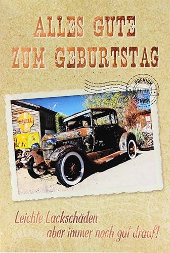 Geburtstagskarte Oldtimer Auto Vintage Motiv B6 Klappkarte 11,5 x 17 cm inkl Umschlag Spruch Leichte Lackschäden Mann Auto Klassiker Geburtstagskarte Oldtimer Auto Vintage Motiv B6 Klappkarte 11,5 x 17 cm inkl Umschlag Spruch Leichte Lackschäden Mann Auto Klassiker von Braun + Company Papierwaren GmbH