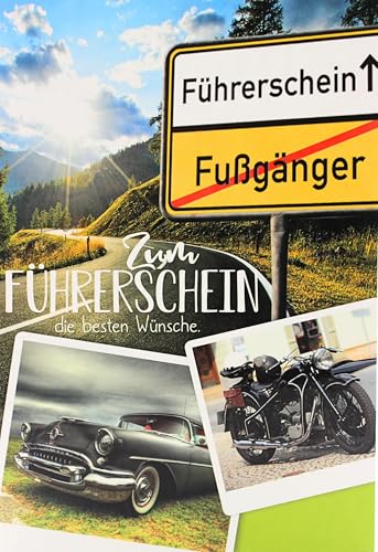 Glückwunschkarte zum Führerschein B6 mit Umschlag Karte Führerscheinprüfung Auto Motorrad Design Führerschein bestanden Gratulationskarte Klappkarte Glückwunschkarte zum Führerschein B6 mit Umschlag Karte Führerscheinprüfung Auto Motorrad Design Führerschein bestanden Gratulationskarte Klappkarte von Braun + Company Papierwaren GmbH
