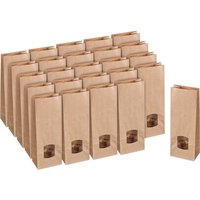 Blockbodenbeutel aus Kraftpapier mit Sichtfenster - Groß von Efco
