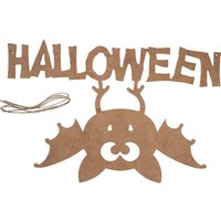 Halloween-Schild mit Fledermaus von Braun