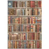 Motiv-Strohseide "Vintage Library Bookcase" von Braun
