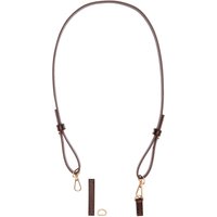 Schulterriemen mit Karabiner "Lang", verstellbar - Dunkelbraun/Gold von Rico Design