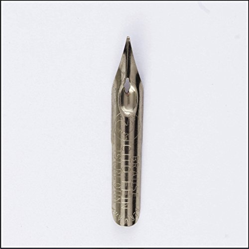 Brause 46B Packung mit 100 Schreibfeder Cito Fein, 0, 3 mm, ideal für Kursivschrift und Druckschrift, 1 Pack, Cito Fein 0,3 mm, 100 stück von Brause