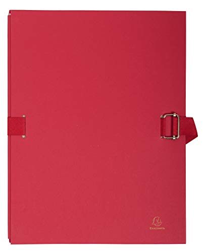 Exacompta 223275E Aktenmappe mit dehnbarem Rücken rot 320x240mm mit Verschlussschnalle von Brause