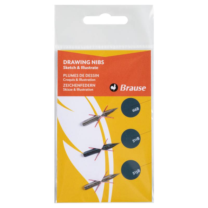 Zeichenfedern Set Skizze und Illustration von Brause