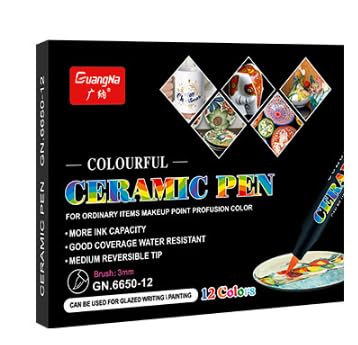 Acryl-Filz für Stein und Keramik, Set mit 12 Farben, weiche Filzstifte, Graffiti, Zeichnung, Kunst, kreativ, verschiedene Oberflächen, Wasser Acryl-Filz für Stein und Keramik, Set mit 12 Farben, weiche Filzstifte, Graffiti, Zeichnung, Kunst, kreativ, verschiedene Oberflächen, Wasser von Bravien