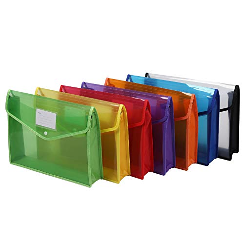 Breeshy 9 Stück Serien/Set A4 aus Kunststoff, Dokumentenmappe, Premium Poly, Taschen, Umschlag mit Visitenkartenhalter von Breeshy
