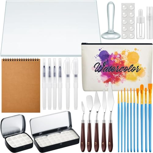 Breeshy Aquarellfarben-Set, geeignet für Basteln, Aquarellmalerei, Acrylfarbe, 1 Set von Breeshy