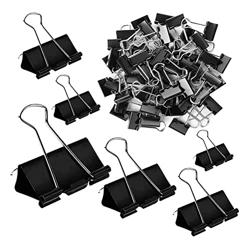 Breeshy Büroklammern, verschiedene Größen, Jumbo, groß, mittel, Mini und Micro, 6 Größen, 208 Stück von Breeshy
