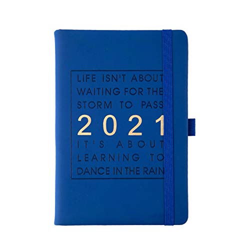 Breeshy Kalender 2021 – Notizblock für Wochenplaner und Monatsplaner 2021, Januar 2021 – Dezember 2021, 320 Seiten, 8,3 Zoll x 5,7 Zoll, Dunkelblau von Breeshy