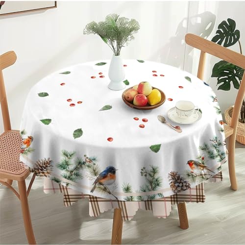 Breezify Runde Tischdecke Abwaschbar 150cm Gartentischdecke Polyester Fleckschutz Wasserdicht Runde Tischdecke für Partys, Hochzeiten, Picknicks, Gärten Breezify Runde Tischdecke Abwaschbar 150cm Gartentischdecke Polyester Fleckschutz Wasserdicht Runde Tischdecke für Partys, Hochzeiten, Picknicks, Gärten von Breezify