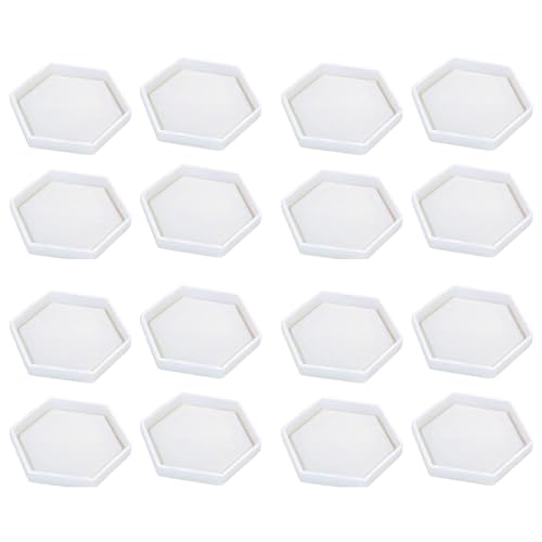 Breieenon 16 Paket Hexagon Silikon Untersetzer Formt Silikon Harz Form, Klare Epoxid Formen für das Gießen mit Harz, Beton, Zement und Polymer Ton Breieenon 16 Paket Hexagon Silikon Untersetzer Formt Silikon Harz Form, Klare Epoxid Formen für das Gießen mit Harz, Beton, Zement und Polymer Ton von Breieenon
