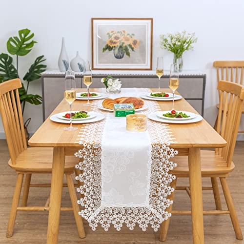 BrekSdat lace Premium-Tischdecke im Bauernhaus-Stil, wasserdicht, öldicht, auslaufsicher, schrumpffrei, weich, knitterfrei, dekorativer Stoff, Küche, Esszimmer, Party, Hochzeitsbankett (Weinweiß, 40 x BrekSdat lace Premium-Tischdecke im Bauernhaus-Stil, wasserdicht, öldicht, auslaufsicher, schrumpffrei, weich, knitterfrei, dekorativer Stoff, Küche, Esszimmer, Party, Hochzeitsbankett (Weinweiß, 40 x von BrekSdat