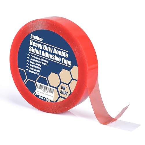 Breliter Doppelseitiges Klebeband, starkes, dünnes transparentes Klebeband mit starkem Klebstoff für Kunst, Handwerk, Fotokleber, Geschenkpapier, Klebeband für Schreibwaren oder den Heimgebrauch von Breliter