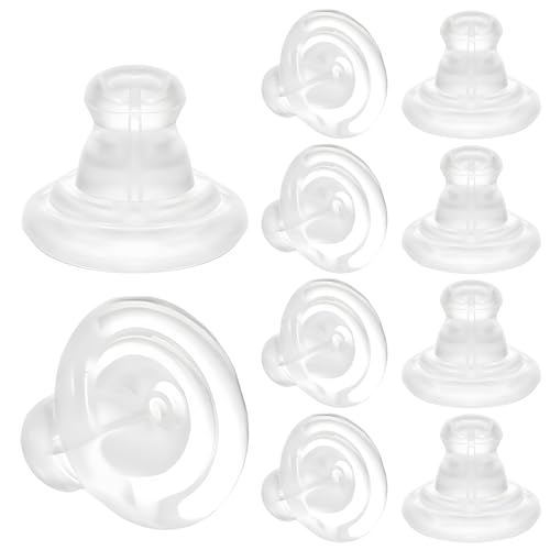 10 Pcs Silikon Ohrring Stopper Klar Gummi Ohrring Stecker Verschluss aus Transparent Universal Gumm Ohrringe Rücken Stopper Ohrstecker Verschlüsse Ohrstopper Ohrringverschlüsse für Damen Zum Basteln von Bremorou