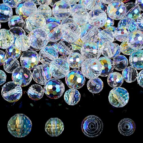100 Stück Kristall Glasperlen Zum Auffädeln 10mm/8mm Facettierte Glass Beads für Armbänder Durchsichtig Perlen Glitzerperlen für Basteln Schmuckherstellung Diy Halsketten Ohrringe Transparent 100 Stück Kristall Glasperlen Zum Auffädeln 10mm/8mm Facettierte Glass Beads für Armbänder Durchsichtig Perlen Glitzerperlen für Basteln Schmuckherstellung Diy Halsketten Ohrringe Transparent von Bremorou