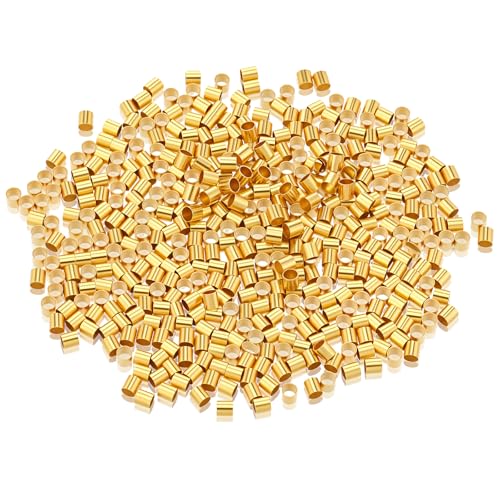 1000 Stück Quetschperlen, 2 Mm Messing Zwischenperlen, Tube Metall Crimp Perlen Für Diy Schmuckherstellung, Armbänder, Halsketten, Ohrringe, Anhänger 1000 Stück Quetschperlen, 2 Mm Messing Zwischenperlen, Tube Metall Crimp Perlen Für Diy Schmuckherstellung, Armbänder, Halsketten, Ohrringe, Anhänger von Bremorou