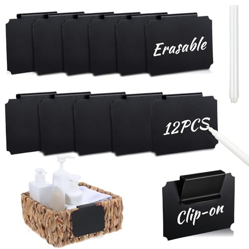 12 Stück Korb Etiketten Etikettenhalter Set Clip Korb Clips Schwarz Etiketten Halter Abnehmbare Korbetiketten Zum Anclipsen Für Lagerung Körbe Regal Clips Mit 1 Unterschriftenstift 12 Stück Korb Etiketten Etikettenhalter Set Clip Korb Clips Schwarz Etiketten Halter Abnehmbare Korbetiketten Zum Anclipsen Für Lagerung Körbe Regal Clips Mit 1 Unterschriftenstift von Bremorou