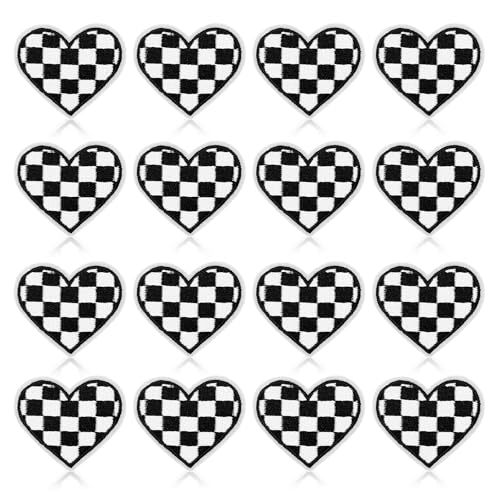 12 Stück Aufnäher Herz Sticker Herzen zum Aufbügeln und Aufnähen Mini Herz Sticker für Kleidung Jeans Taschen Hüte und Rucksäcke für kreative Projekte Personalisierung und Reparatur von Textilien von Bremorou