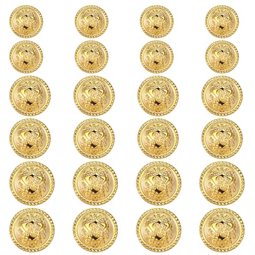 24 Stück Goldene Knöpfe Gold Knöpfe Für Blazer Metallknöpfe Jackenknopf Trachtenknöpfe Metall Knöpfe Gold Vintage Antike Metall Blazer Knöpfe Für Damen Herren Diy Jacke Uniform Anzüge Mäntel 24 Stück Goldene Knöpfe Gold Knöpfe Für Blazer Metallknöpfe Jackenknopf Trachtenknöpfe Metall Knöpfe Gold Vintage Antike Metall Blazer Knöpfe Für Damen Herren Diy Jacke Uniform Anzüge Mäntel von Bremorou