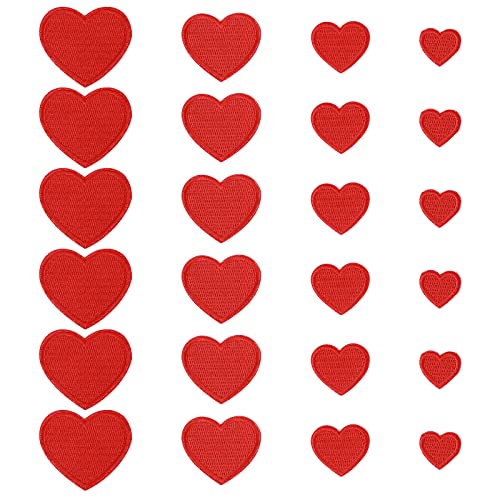 24 Stück Rote Herz-Aufnäher Bestickt, Bügelbilder Herz Zum Aufbügeln/Aufnähen Herz Bestickte Patches Herzförmige Aufnäher Aufbügelflicken Applikation Für Jacken Hüte Rucksäcke Jeans 24 Stück Rote Herz-Aufnäher Bestickt, Bügelbilder Herz Zum Aufbügeln/Aufnähen Herz Bestickte Patches Herzförmige Aufnäher Aufbügelflicken Applikation Für Jacken Hüte Rucksäcke Jeans von Bremorou