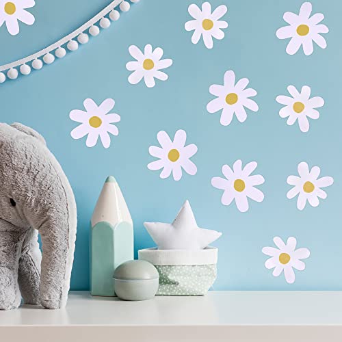 36 Stück Wandtattoo Kinderzimmer Weiß Gänseblümchen Selbstklebend Wandtattoo Wandsticker Wanddeko Diy Wandaufkleber Boho Für Mädchen Und Jungen Babyzimmer Schlafzimmer Kinderzimmer Deko（Weiß） von Bremorou