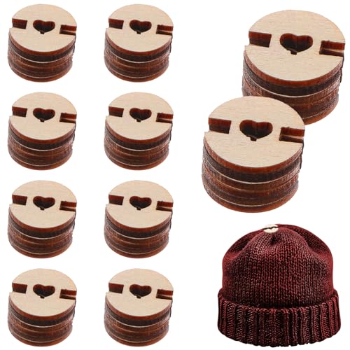 60 Stück Pompom-Knöpfe aus Holz, handgefertigt, abnehmbare Liebesknöpfe, Kunstfell, Pompons, Verschlusshalter, Nähen, Kleidung, Zubehör zum Stricken, Mützen, Basteln, Dekoration, Damen von Bremorou