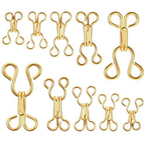 80 Paar Nähhaken und Ösen Verschluss 5 Größen Gold Legierung Nähen auf Druckknöpfe Metall BH Karabinerhaken Ersatz für Kleidung Hosen Kleid Röcke und DIY Handwerk 80 Paar Nähhaken und Ösen Verschluss 5 Größen Gold Legierung Nähen auf Druckknöpfe Metall BH Karabinerhaken Ersatz für Kleidung Hosen Kleid Röcke und DIY Handwerk von Bremorou