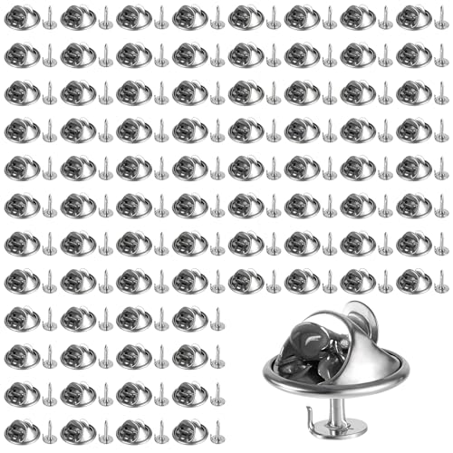 80 Paar Pin Verschluss anstecker pin Schmetterling anstecknadel Clutch Broschennadeln Butterfly Clips Pins Clutch Krawattennadeln für DIY Hüte Krawatten Jacken Taschen Silber Kupfer Edelstahl von Bremorou